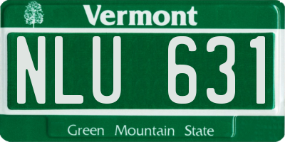 VT license plate NLU631
