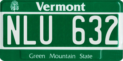 VT license plate NLU632