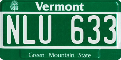 VT license plate NLU633