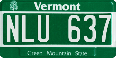 VT license plate NLU637