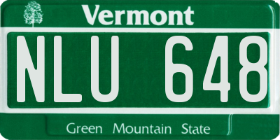 VT license plate NLU648