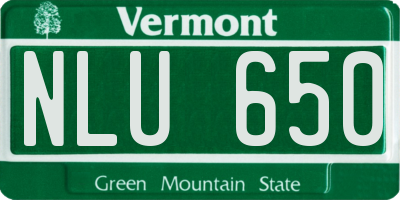 VT license plate NLU650