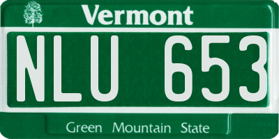 VT license plate NLU653