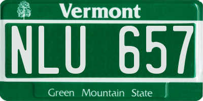 VT license plate NLU657