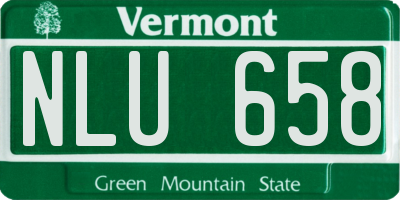 VT license plate NLU658