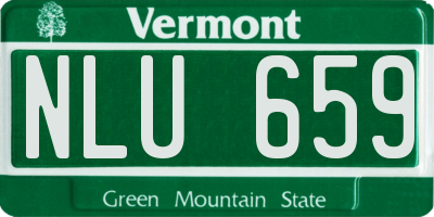 VT license plate NLU659