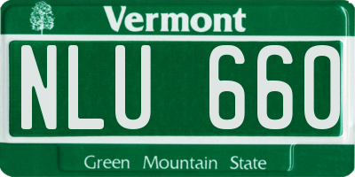 VT license plate NLU660