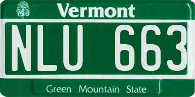 VT license plate NLU663