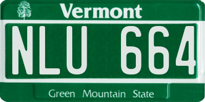 VT license plate NLU664