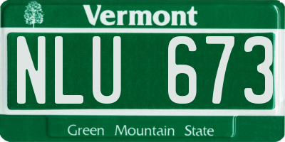 VT license plate NLU673