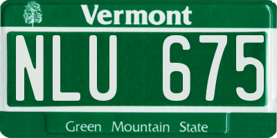 VT license plate NLU675