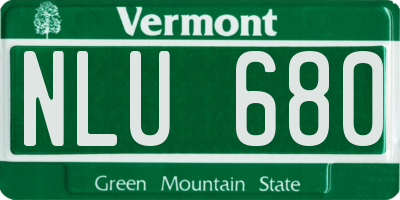 VT license plate NLU680