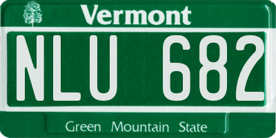 VT license plate NLU682