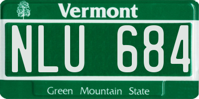 VT license plate NLU684