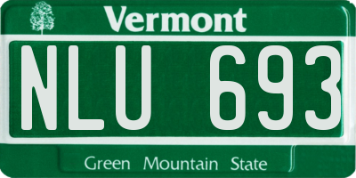 VT license plate NLU693