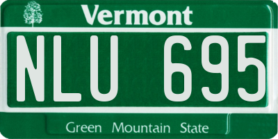 VT license plate NLU695