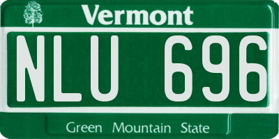 VT license plate NLU696