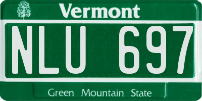 VT license plate NLU697