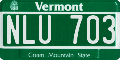 VT license plate NLU703