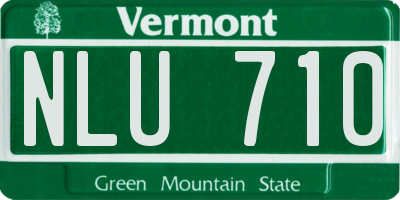 VT license plate NLU710