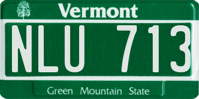 VT license plate NLU713