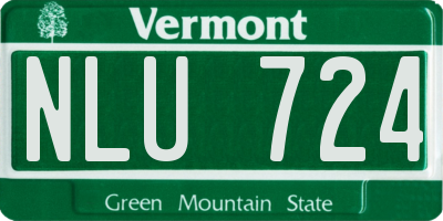VT license plate NLU724
