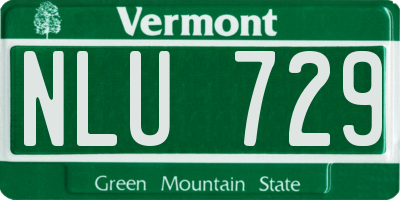 VT license plate NLU729