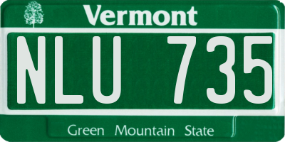 VT license plate NLU735