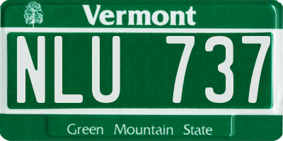 VT license plate NLU737