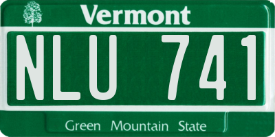 VT license plate NLU741