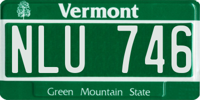 VT license plate NLU746