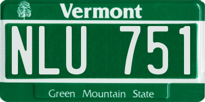 VT license plate NLU751
