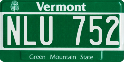 VT license plate NLU752