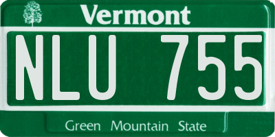 VT license plate NLU755