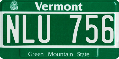 VT license plate NLU756