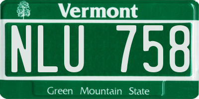 VT license plate NLU758