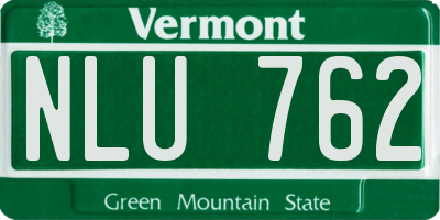 VT license plate NLU762