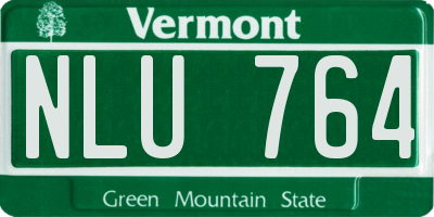 VT license plate NLU764