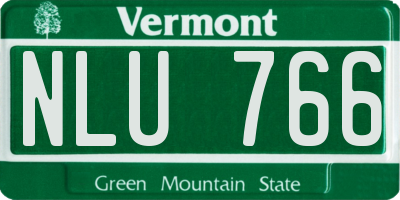 VT license plate NLU766