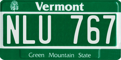 VT license plate NLU767