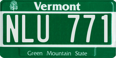 VT license plate NLU771