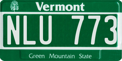VT license plate NLU773