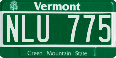 VT license plate NLU775