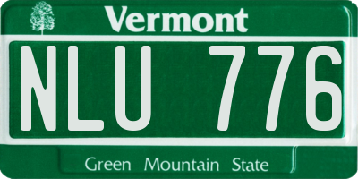 VT license plate NLU776