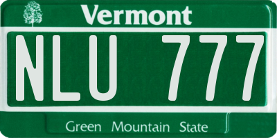 VT license plate NLU777