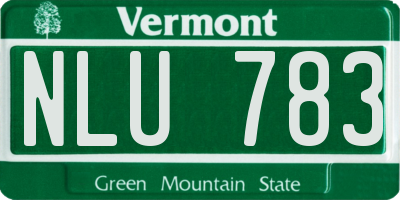 VT license plate NLU783