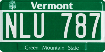 VT license plate NLU787