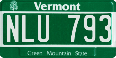 VT license plate NLU793