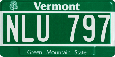 VT license plate NLU797