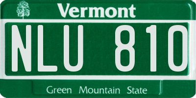 VT license plate NLU810